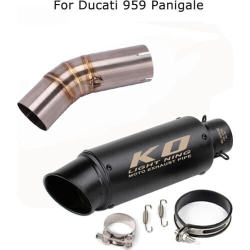 Slip for Ducati 959 Panigale Motorcycle Exhaust Tips Escape Vent Pipe Mid Link Pipe Side System