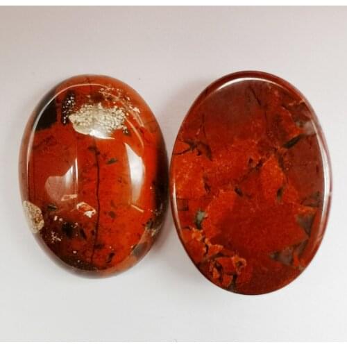 25x18MM Breciated Jaspe r Stone Oval Cabochon Jewelry For Woman Gift Making (2pcs/lot) H189