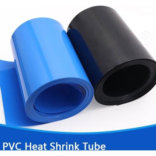 PVC Heat Shrink Tube 268mm Flat Width Battery Sleeve Pack Φ170mm Heat Shrinkable Film Wrap Film Black Blue