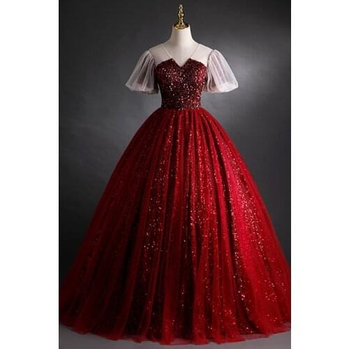 Real masquerade red lace flare sleeve court medieval dress renaissance Gown queen Victorian /Marie/ Belle Ball/drama/ball gown