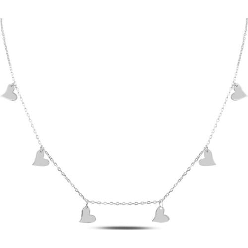 Silverlina Sterling Silver Heart Necklace