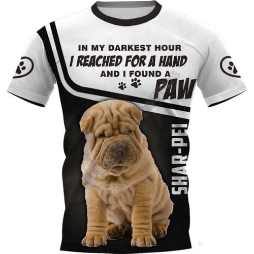 Shar Pel 3D Printed t shirts women for men Summer Casual Tees Short Sleeve T-shirts Funny Animals Short Sleeve 02