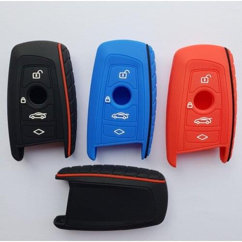 Key Accessory Silicon Remote Holder Case Cover For BMW 1 3 4 5 6 Series X3 X5 X6 X7 F10 F20 F30 F40 Keyless 4 Button FOB Shell