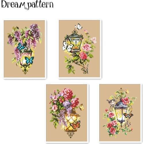Light of inspiration cross stitch kit flowers 18ct 14ct 11ct cotton silk thread flaxen fabric embroidery DIY handmade needlework