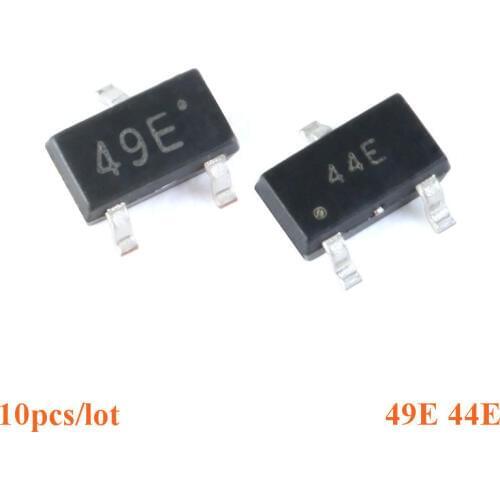 10Pcs SOT23 SMD 44E 49E Hall Effect Sensor Switch SMD Hall Element Sensor Switch Brushless Electric Motor
