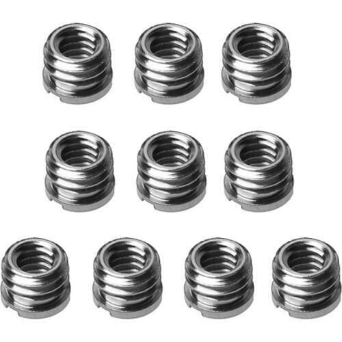 Professional 10 Pcs 1/4 Male to 3/8 Convert Screw Adapter For Tripod Monopod Ballhead DSLR SLR Camera Accessories