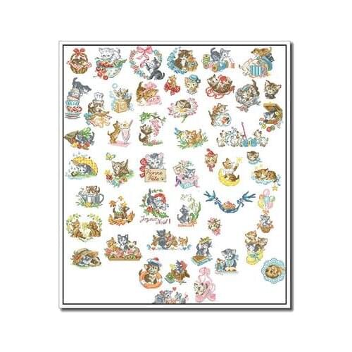 22/25ct Cross Stitch Set Chinese Cross-stitch Kit Embroidery Needlework Craft Packages Cotton Fabric Floss