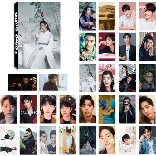 30 Sheets/Set Chen Qing Ling LOMO Card Mini Postcard Xiao Zhan Wang Yibo Star DIY Greeting Cards Message Card Gift