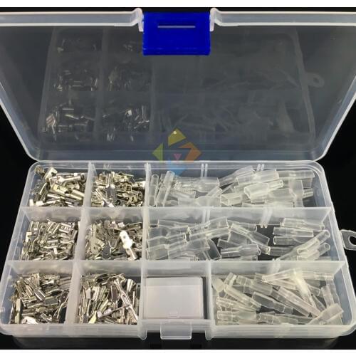 Plug spring terminal + jacket + insert insert spring insert piece set to insert 2.8MM 4.8MM 6.3MM the 30 sets