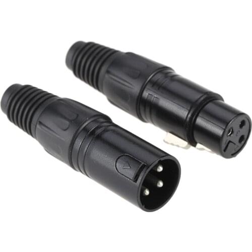 3 Pin XLR Connector 1 Male 1 Female for Moving Head Par Stage Light Signal Connection Wire Accessories Drop shipping
