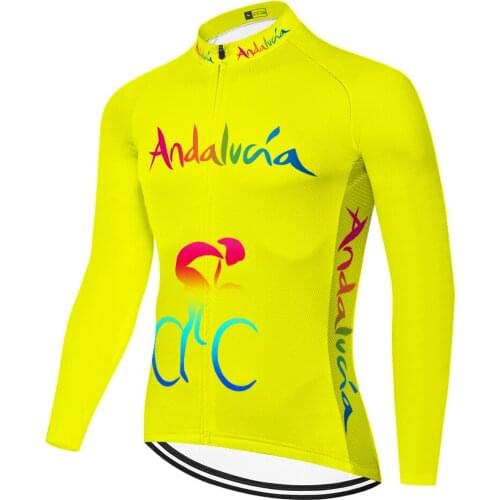 Andalucia Summer Spirng Camisa Masculina Tenue Velo Homme Masculino Uniforme Maillot Ciclismo Hombre Jersey Ciclismo Hombre