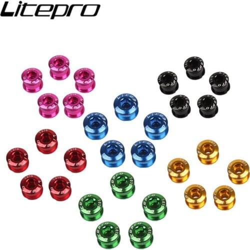 Litepro MTB Chainring Bolts 6.5mm 8.5mm Crank Bolt Single Disc / Double Disc Road Mountain Bike Chainring Bolts 4pc Bicycle Part
