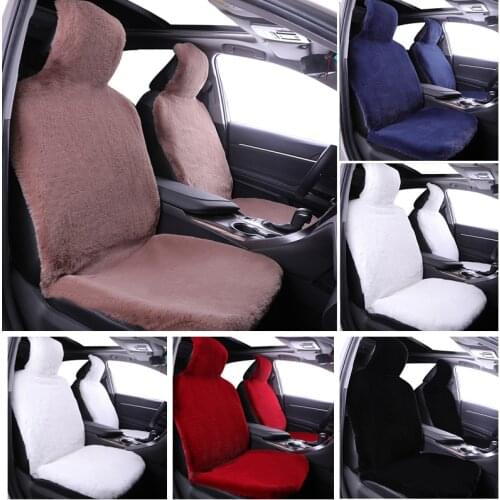 Winter Warm Car Seat Cover High Low Wool Luxury Car Seat Covers (White) Back Part Fur Car Interior Accessories Universal Fit