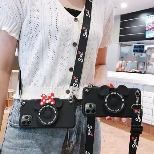 His mickey Minnie apple 11 promax following from xs/xr camera mirror iPhone7/8 plus applicable