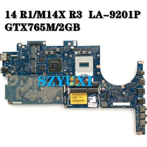 GTX765 2GB For DELL Alienware M14X R3 Laptop Motherboard VAR00 LA-9201P CN-02KVD5 02KVD5 2KVD5 14 R1 mainboard 100%tested