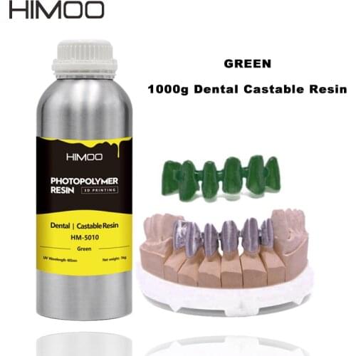 Himoo Dental Casting for Resin 3D Printer Alcohol Kelant Ezy DLP LCD Model Impressora Resina 3D Printing Resin