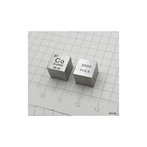 Cobalt Metal Periodic Phenotype Cube, Side Length 10mm, Weight About 8.9g Co Is Greater than or Equal to 99.96