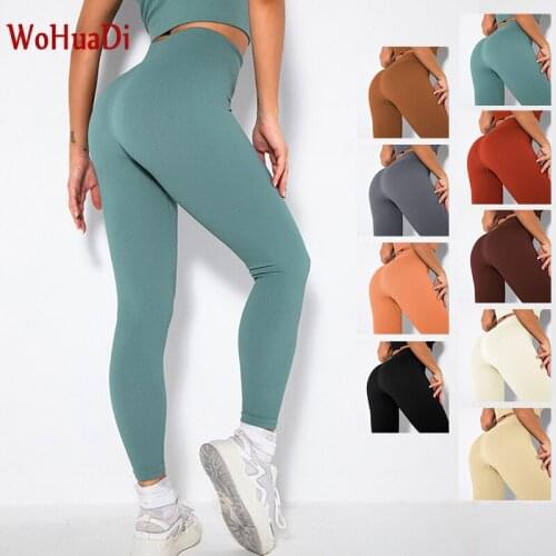 WOHUADI Seamless Yoga Pants Women Leggings For Fitness Push Up High Waist Leggings Workout Tights Sport Woman Ankle Tights