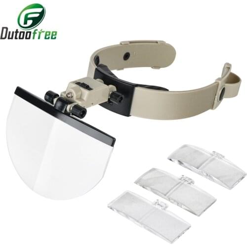 Loupe Magnifier Repair Magnifying Glass Light Glass Magnifier Led Loupe Multi Power LED Illumination Hand Headband Magnifying
