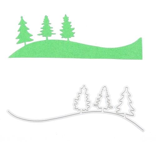 Edge Border Christmas Tree Metal Cutting Dies For DIY Scrapbooking Decorative and Card Making Embossing Craft 2021 New