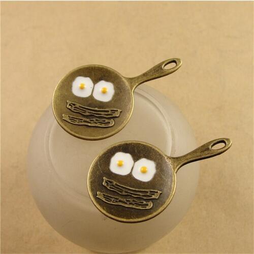 RONGQING 20pcs/pack Jewelry Accessories Fashion Jewelry pot Egg Kitchen Charms for jewelry making NEW 2019