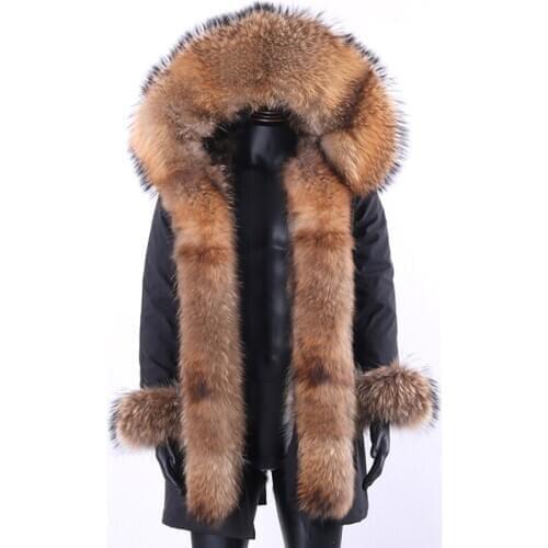 2020 new Mens Fur Parka big raccoon Fur Collar Men Winter Jacket Real fox Fur Coat Warm Mens fox fur Jackets Long Parkas