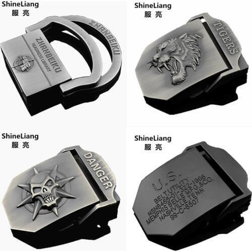 Mens tactical belt buckle Alloy material Application of Military Canvas body Width 3.8CM High quality designers brand Youth
