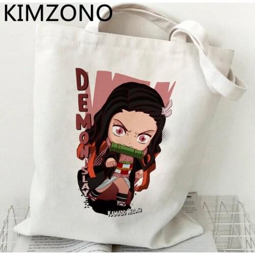 Demon Slayer Rengoku Inosuke Nezuko Kimetsu No Yaiba shopping bag bolsa grocery bolsas de tela bag foldable bolsa compra grab