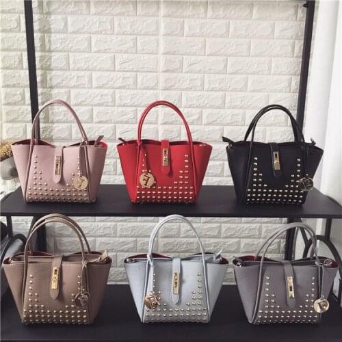 New Fashion Simple Big Bag Handbag Ol Intellectual Lady 's Bags Tote Briefcase Bag One Shoulder Combination Bags