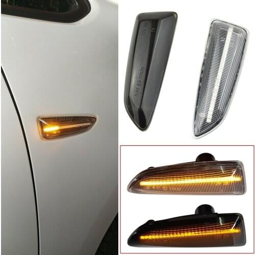2Pcs LED Dynamic Flowing Turn Signal Side Marker Light For Opel Astra J K Zafira C Insignia B Grandland Crossland X Buick Regal