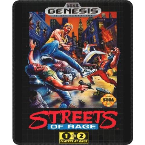 Streets Of Rage Awesome Mouse Pad Genesis Vintage Game Non-Slip Desk Mat Pads Natural Rubber Computer Keyboard Desk Pad