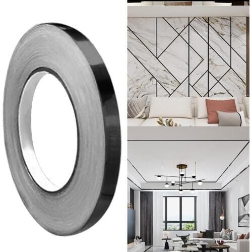 0.5cm*50m Gap Sealing Foil Tape Wall Stickers Waterproof Simulated Wood Grain Self-Adhesive Bathroom Mural Art Creative Kitchen