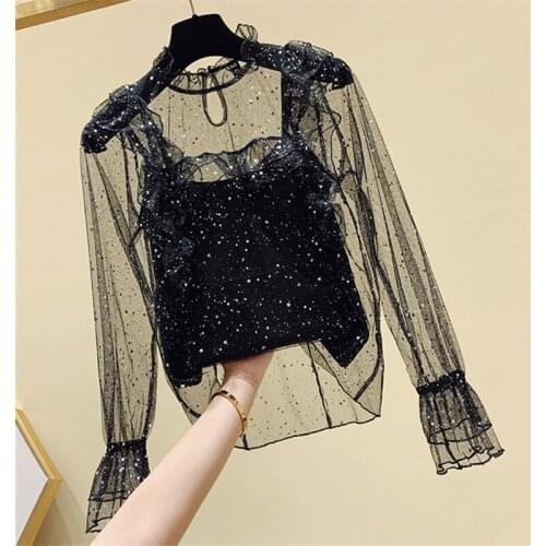 Черные блузки Yipn. igacoyou China At AliExpress