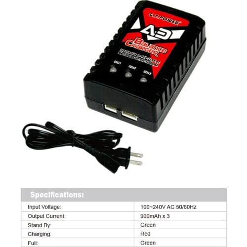 A3 LIPO battery charger 2-3S for rc airplane plane