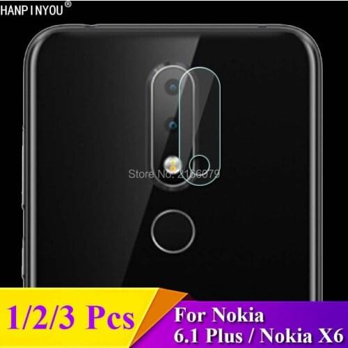 1 / 2 / 3 Pcs/Lot For Nokia 6.1 Plus 6.1plus / X6 5.8" Rear Camera Lens Protective Protector Cover Soft Tempered Glass Film
