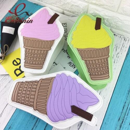 New Fashion Ice Cream Lovely Sweet Ladies Handbag Shoulder Bag Chain Purse Day Clutches Women Crossbody Messenger Bag Bolsa Flap