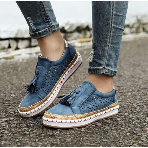 New Fringed Women Sneakers 2021 Summer Pumps Single Sports Shoes Zapatillas Mujer Chaussure Femme Ete Walking Shoes Plus Size 42