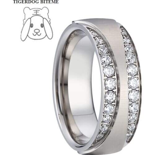 Never fade LOVE Alliances marriage wedding rings for women ladies girls cubic zirconia stone couple anniversary finger ring