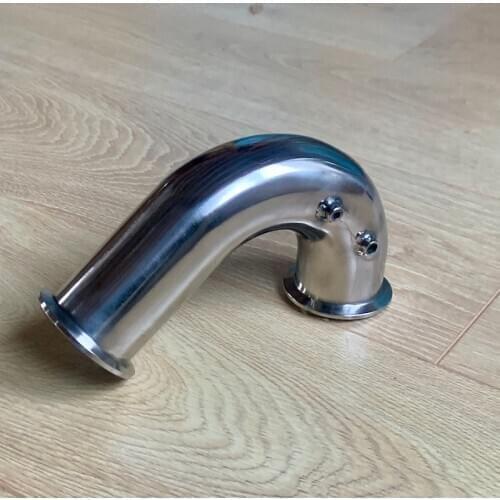 2" OD64mm Tri-Clamp Thermowell Elbow 135 degree with thermowell , Stainless Steel 304, Silicone Seal