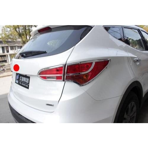 For Hyundai Santa Fe 2013 2014 2015 2016 ABS chrome Tail light lamp cover trim 2 pcs