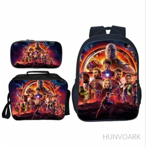 3PCS Super Hero Hulk Children School Bags Orthopedic Backpack Kids School Boys Girls Mochila Infantil Catoon Bags
