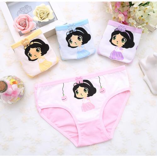 4Pcs/Lot 2-9Y Kids Underwear Girls Cat Shorts Cartoon Cotton Children Short Pants For Kids Toddlers