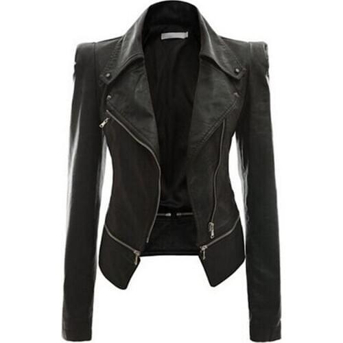 Ang fou Womens Winter Leather Jackets