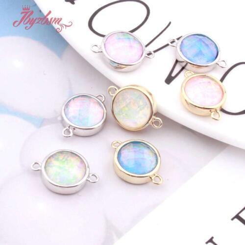 12mm Natural Multicolor Round Opal Faceted Loose Stone Beads For Jewelry Making DIY Necklace Bracelet Earring Pendant 1 Pcs