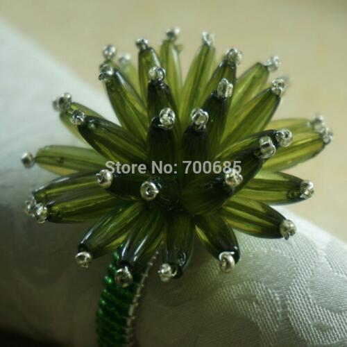 Flower napkin ring, crystal decoration napkin holder