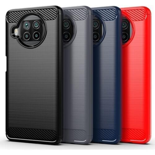 For Xiaomi Mi 10T Lite 5G Case Cover Note 10 Pro 10i Lite Shockproof Bumper Soft Carbon Fiber Phone Case For Xiaomi Mi 10T Lite
