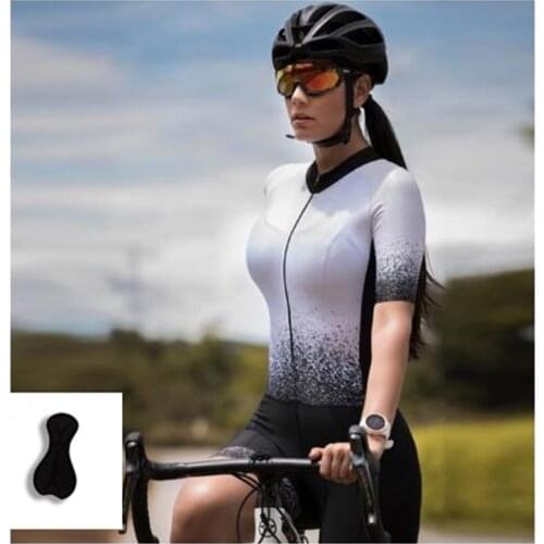 Breathable Anti-UV Anti-Odor Cycling Jersey One Piece Jumpsuit long Sleeve Macaquinho Ciclismo Feminino Set Gel Pad Jumpsui