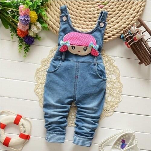Infant Boys Jeans Overalls Baby Cartoon Dungarees Toddler Long Pants Kids Boy Denim Jumpsuit Clothes Clothing Trousers