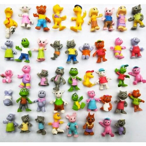Cartoon Animal Twisted Egg Toy Anime Action Figures Bear Duck Frog Mouse Rubber Model Kids Playing Toy Gift 50/100 pcs )Hot Sale