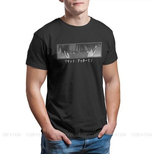 Levi Style TShirt Attack On Titan SnK Eren Mikasa Anime Top Quality Creative Gift Idea T Shirt Short Sleeve Ofertas